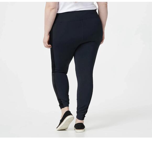 All Worthy Hunter McGrady Regular Velvet Side Stripe Legging Black. Size 3XP - Picture 3 of 10